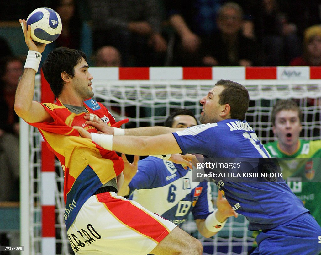 Spain's left back Raul Entrerrios Rodrig