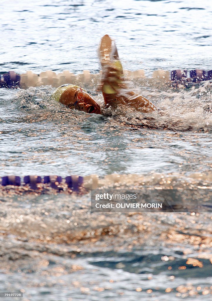 French swimmer Laure Manaudou participat