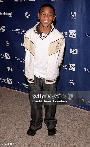 Actor Justin Martin attends the premiere of "A Raisin In The Sun" at the Eccles Theatre during the 2008 Sundance Film Festival on January 23, 2008 in...