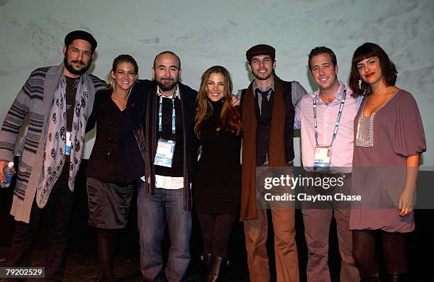 Actor Enrique Murceano, actor Anahi DeCardenas, director Ricado DeMontrevil, actor Elsa Pataky, actor Jason Day, producer Diego Ojeda and actor Liz...