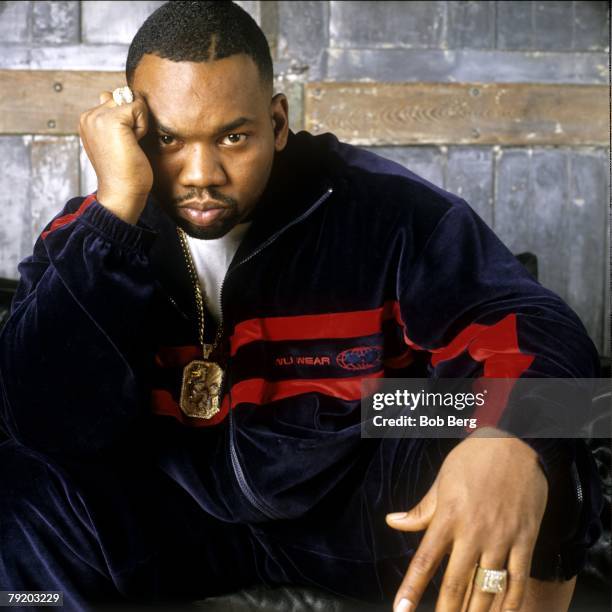 American rap artist Raekwon of the rap group Wu-Tang Clan poses for a April 1997 portrait in New York City, New York.