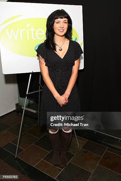 Screenwriter Diablo Cody arrives at the Bold Ink Awards held at The Grammy Foundation on January 24, 2008 in Santa Monica, California.