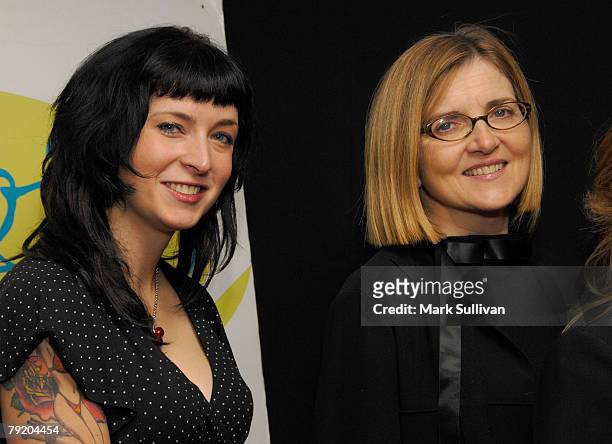 Writer Diablo Cody and writer Robin Swicord attend The Bold Ink Awards presented by WriteGirl on January 24, 2008 at the Grammy Foundation in Los...