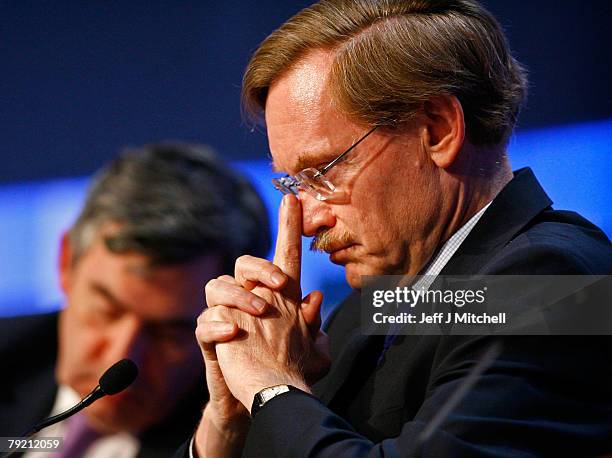 Robert Zoellick, the World Bank president,attends the third day of the World Economic Forum January 25, 2008 in Davos, Switzerland.Some of the...