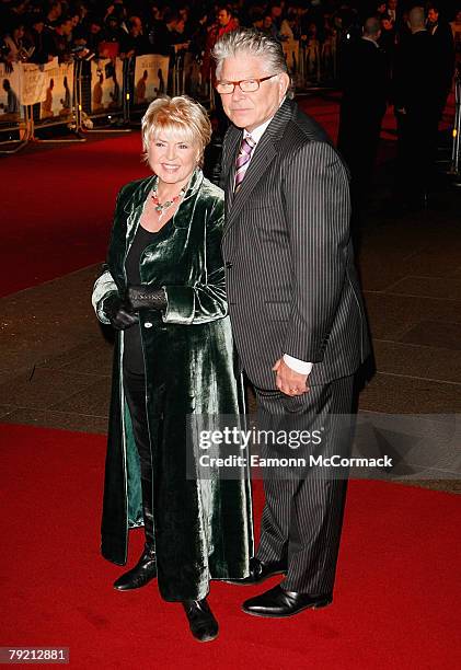 Gloria Hunniford and guest attends The Bucket List film premiere held at the Vue West End on January 23, 2008 in London, England.