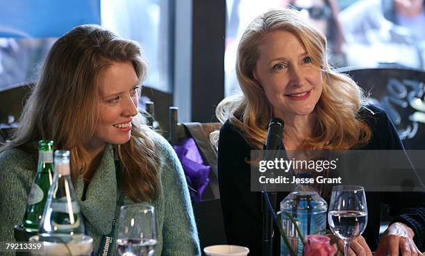 Actresses Amy Redford Patricia Clarkson at the Women in Film panel at 350 Main Street on January 20, 2008 in Park City, Utah.