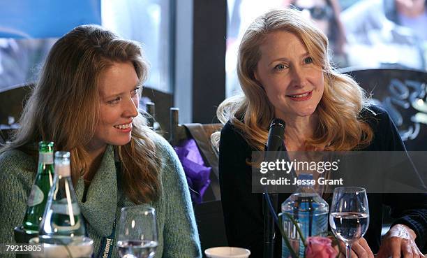 Actresses Amy Redford Patricia Clarkson at the Women in Film panel at 350 Main Street on January 20, 2008 in Park City, Utah.