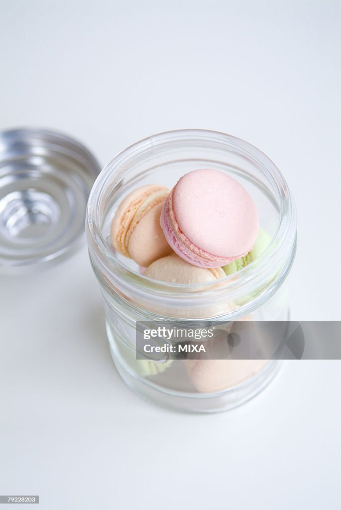 Macaroons in jar