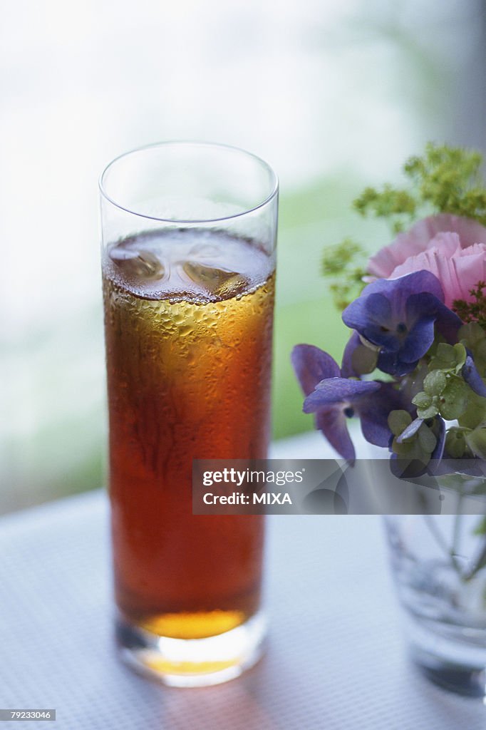 Glass of iced tea