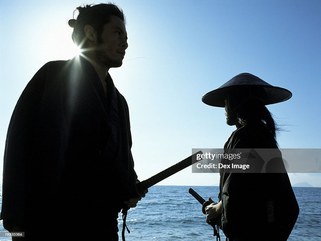 Confrontation of two Samurai warriors