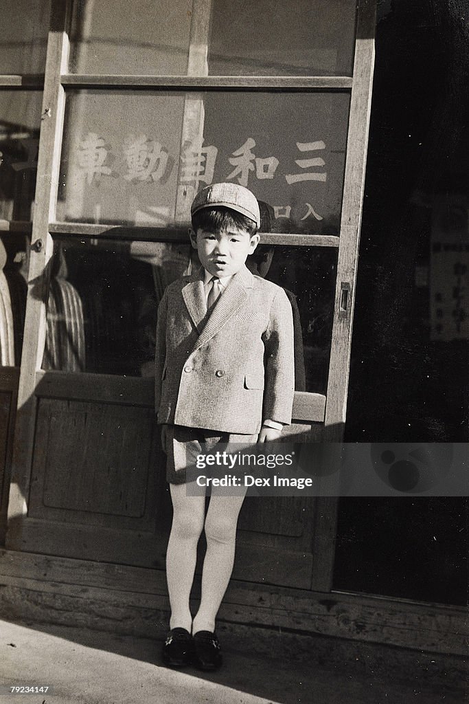 Portrait of a boy in school uniform