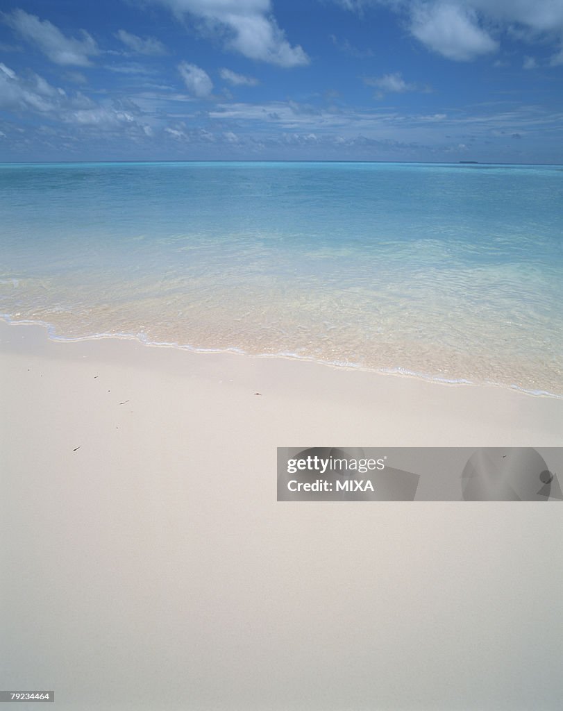 Placid seascape in Maldives