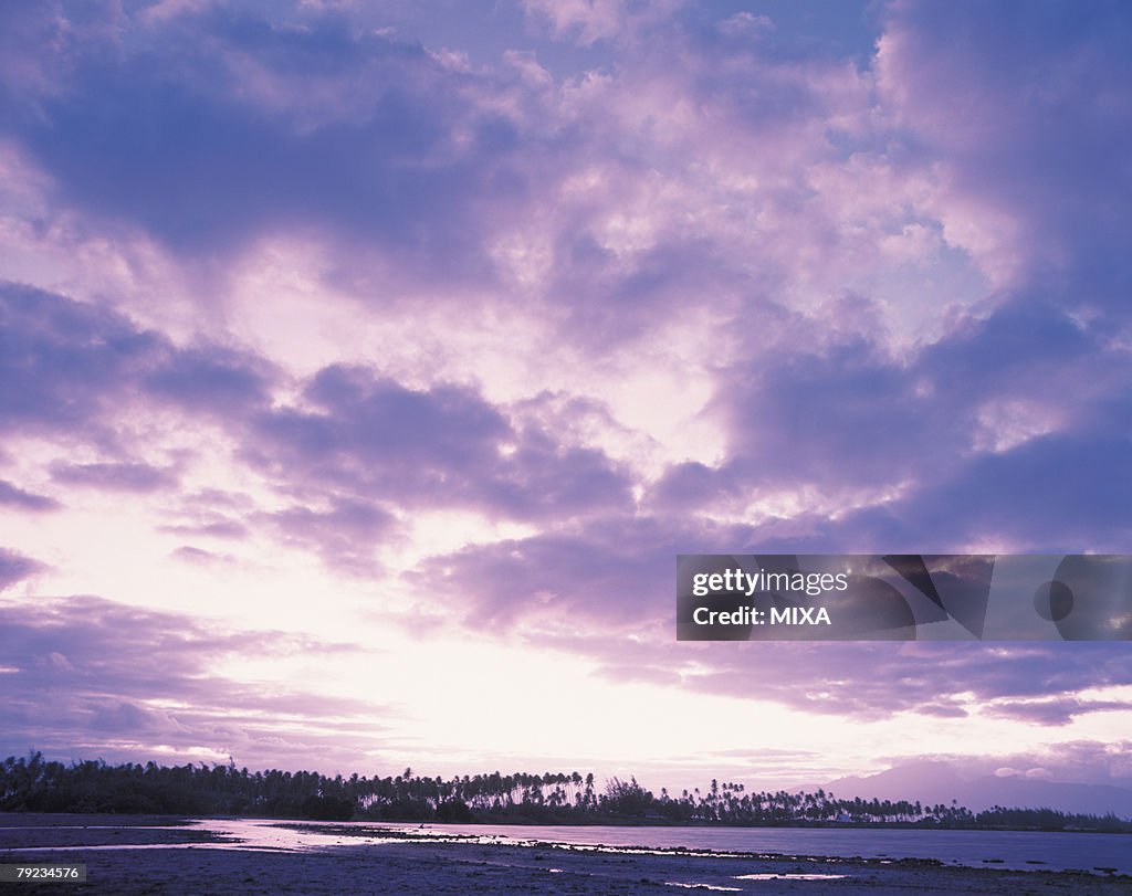 Sunset in Tahiti