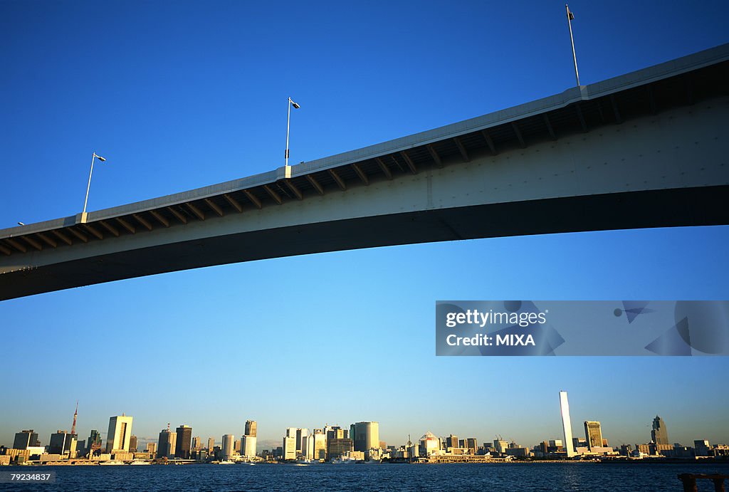 Rainbow bridge, Daiba, Tokyo, Japan