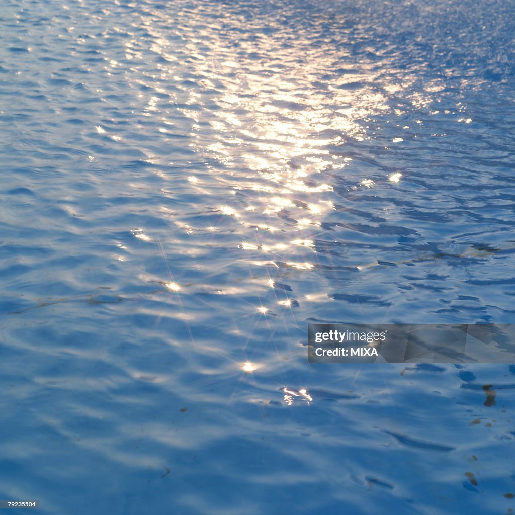 Sunlight reflected on water surface