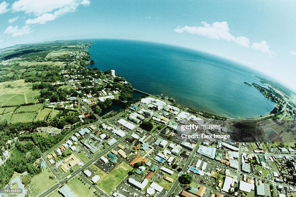 Fisheye view of Big Island, Hawaii