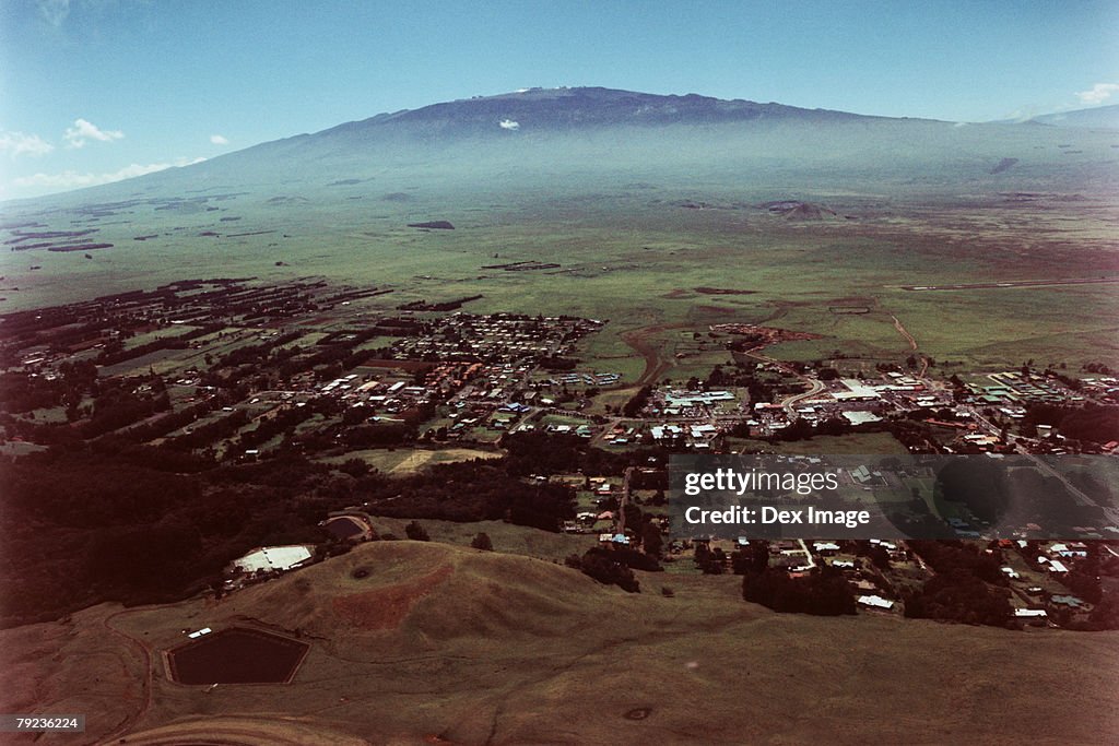 Valley Town, Big Island, Hawaii, aerial view