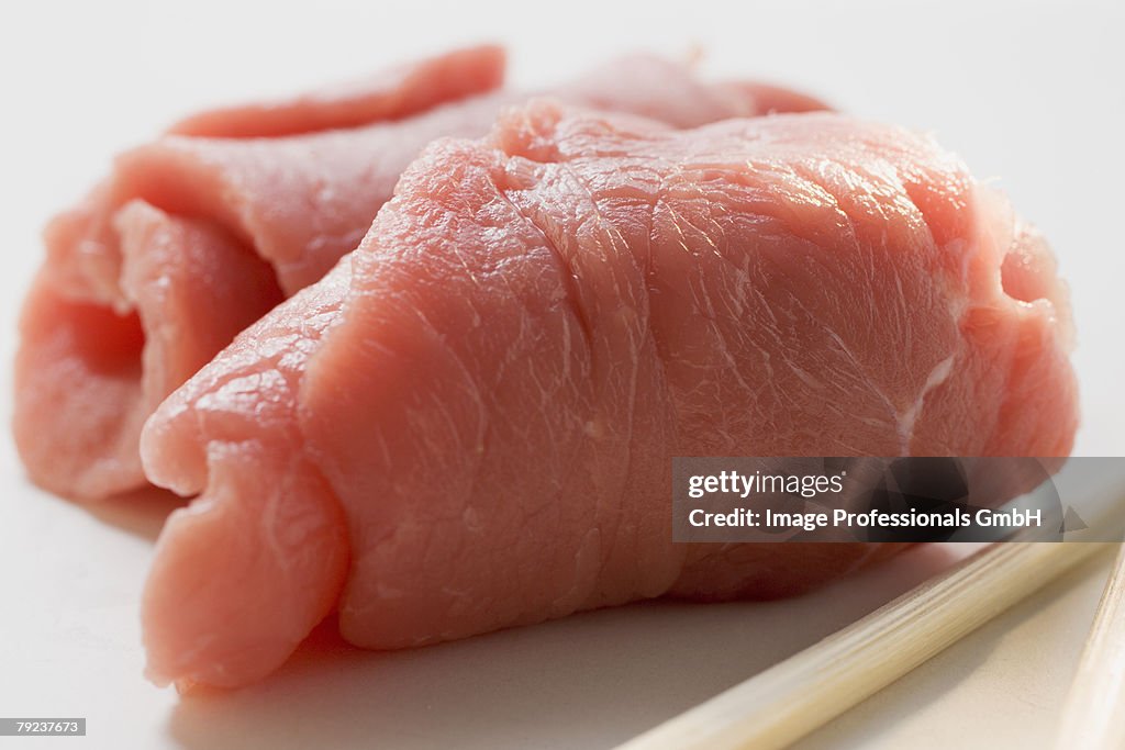 Two veal roulades (close-up)