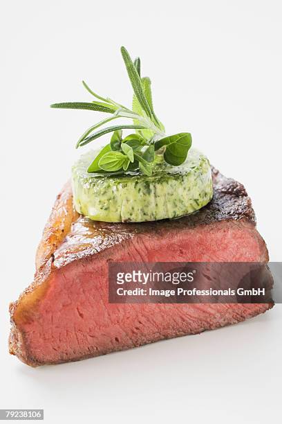 beef steak with herb butter - entrecôte stock pictures, royalty-free photos & images