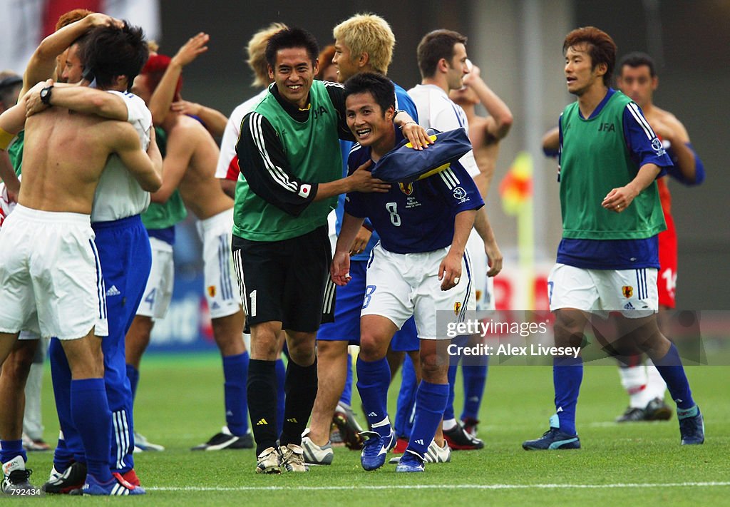 Hiroaki Morishima of Japan celebrates