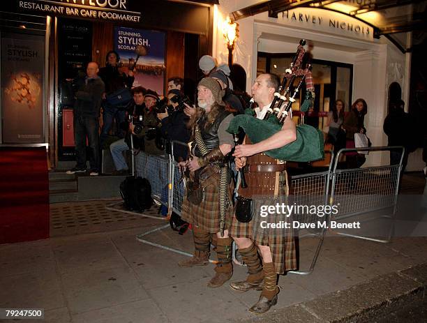 General view outside at a celebration of Burn's Night hosted by fashion designer Christopher Kane, at Harvey Nichols on January 25, 2008 in London,...
