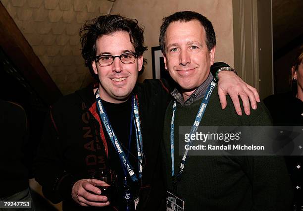 Gregory Reitman and composer Peter Golub attend the Zoom Dinner presented by BMI during the 2008 Sundance Film Festival on January 24, 2008 in Park...