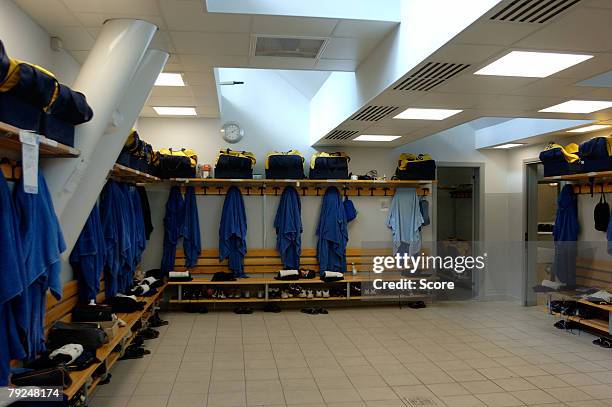 players' changing room - locker stockfoto's en -beelden