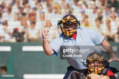 Umpire calling strike Umpire calling strike