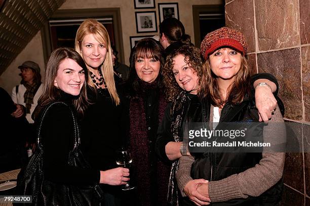 Laura Wershauer, Samantha Cox, Linda Livingston and Traci McKnight attendthe Zoom Dinner presented by BMI during the 2008 Sundance Film Festival on...