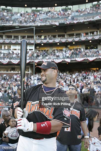 Candid portrait of Albert Pujols of the St. Louis Cardinals during the Home Run Derby at AT&T Park in San Francisco, California on July 9, 2007.