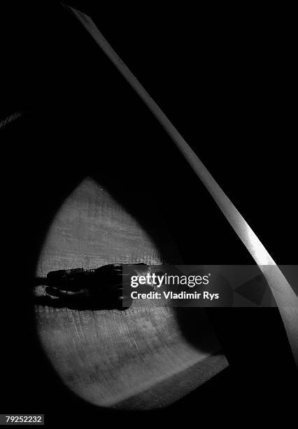 Tony Benshoof of the U.S.A. In action during the men's training session of the 40th Luge World Championships at the Rodelbahn Oberhof on January 25,...