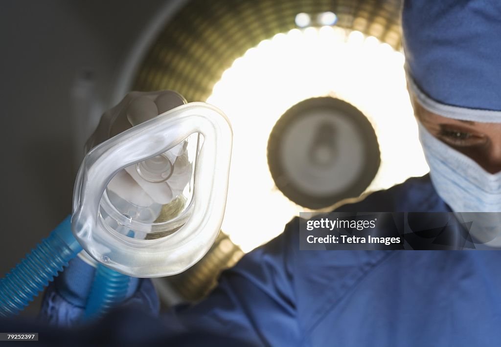 Anesthesiologist at work