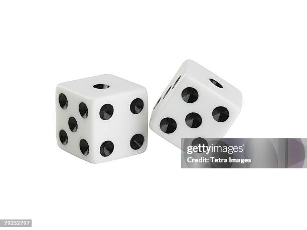 still life of a pair of dice - ace stock pictures, royalty-free photos & images