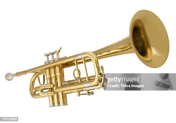 still life of a horn - brass instrument stock pictures, royalty-free photos & images