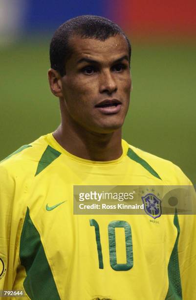 Portrait of Rivaldo of Brazil before the FIFA World Cup Finals 2002 Second Round match between Brazil and Belgium played at the Kobe Wing Stadium, in...
