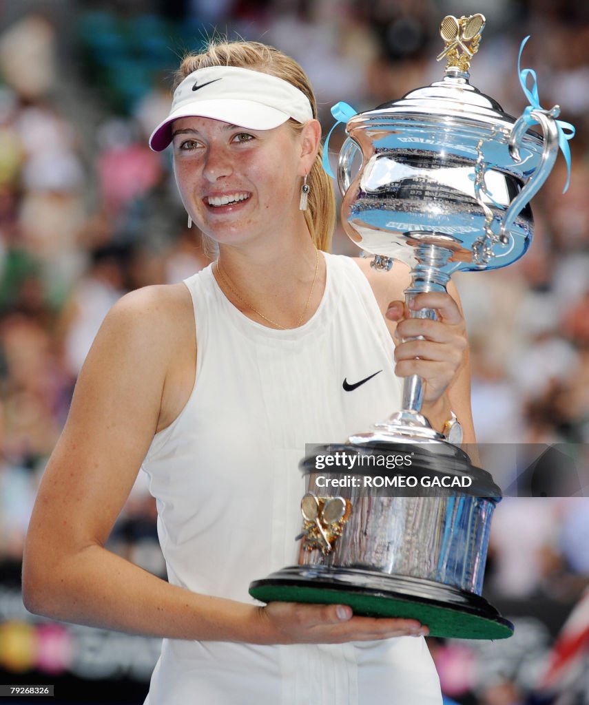 Russian tennis player Maria Sharapova po