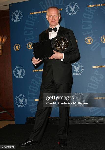 Director Alan Taylor winner of Outstanding Directorial Achievement in Dramatic Series Night for "Mad Men" - "Smoke Gets in Your Eyes " poses in the...