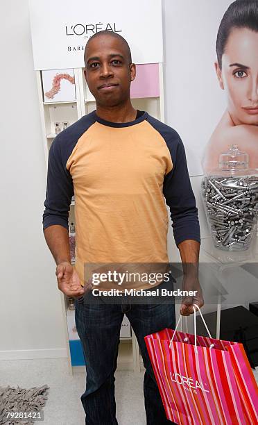 Actor Keith Powell attends The Luxury Lounge in honor of the 2008 SAG Awards featuring the L'Oreal Paris Beauty Suite, held at the Four Seasons Hotel...
