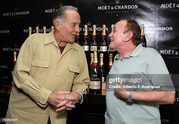 Actor Arthur Nascarella and actor Gregory Antonacci attend the Moet & Chandon suite at The Luxury Lounge in honor of the 2008 SAG Awards, held at the...