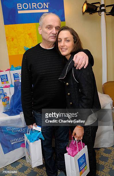 Sopranos show creator David Chase and daughter actress Michele DeCesare attends The Luxury Lounge in honor of the 2008 SAG Awards featuring Boiron...