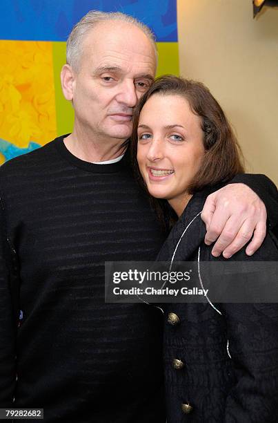 Sopranos show creator David Chase and daughter actress Michele DeCesare attends The Luxury Lounge in honor of the 2008 SAG Awards featuring Boiron...