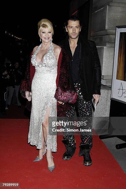 Ivana Trump and guest attend Andy & Patti Wong's Chinese New Year Party at County Hall on January 26, 2008 in London England.