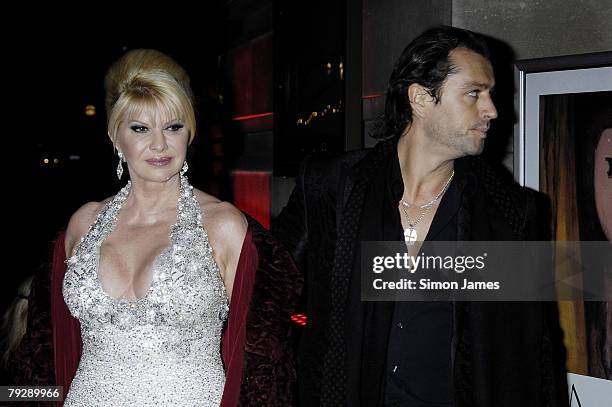 Ivana Trump and guest attend Andy & Patti Wong's Chinese New Year Party at County Hall on January 26, 2008 in London England.