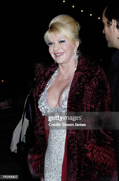 Ivana Trump and guest attend Andy & Patti Wong's Chinese New Year Party at County Hall on January 26, 2008 in London, England.