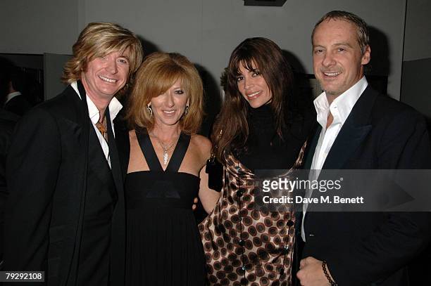 Nicky Clark, Kelly Hoppen, Lisa B and Anton Billen attend Andy & Patti Wong's Chinese New Year party 2007, at the County Hall Gallery on January 26,...