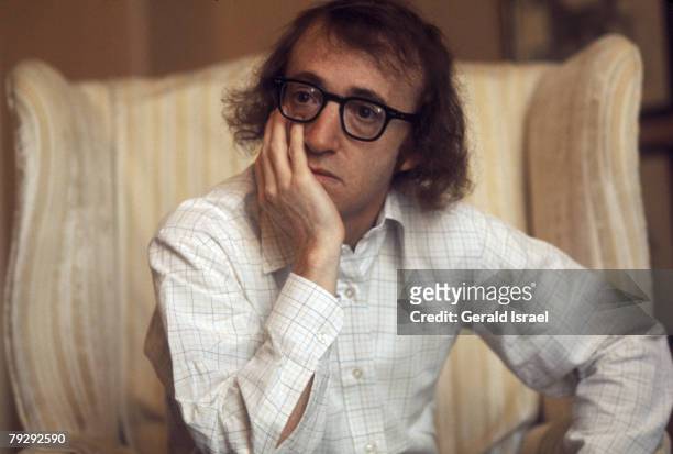 American actor, writer, comedian and musician Woody Allen, circa 1973.