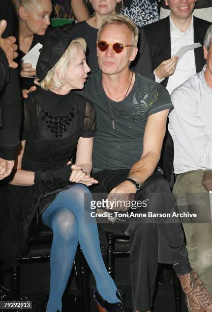 Sting and Trudy Tyler attend the Christian Dior Fashion Show