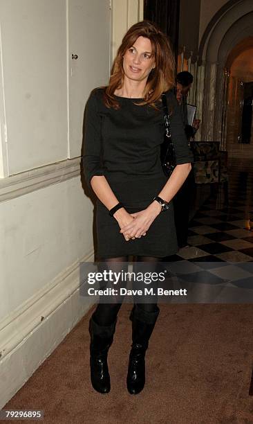 Socialite Jemima Khan attends the book launch party for 'Top Tips For Girls' written by Kate Reardon, at Claridges January 28, 2008 in London,...