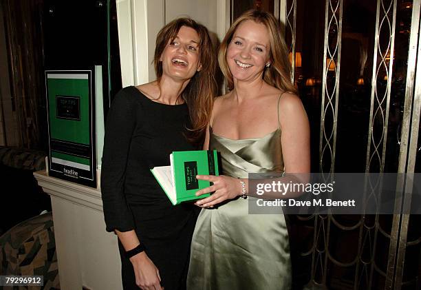 Socialite Jemima Khan and author Kate Reardon attend the book launch party for 'Top Tips For Girls' written by Kate Reardon, at Claridges January 28,...