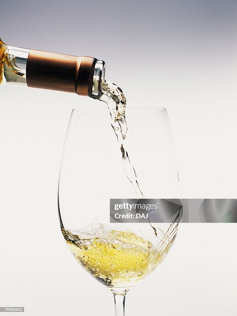 Poured White Wine